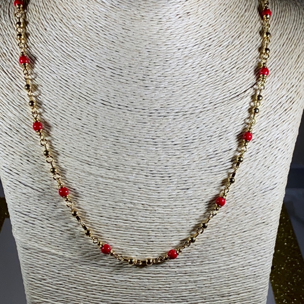 Long Bead Necklace Signed Worthington 15$